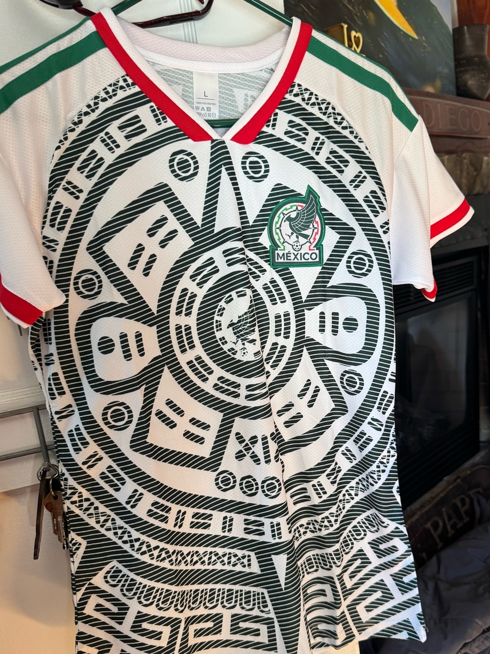 Mexico Soccer team jersey Women’s Slim Fit In White  Size L New WOT’s